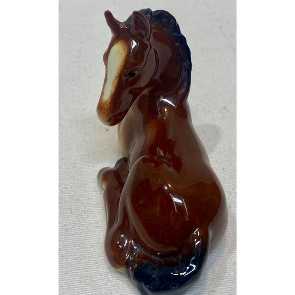 Goebel Laying Horse Colt Foal Figurine 4.25" TMK 1 Incised Bee Nativity Germany - Picture 5 of 14